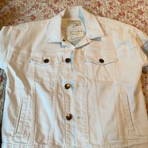 NWOT Current Elliott White Denim Jacket